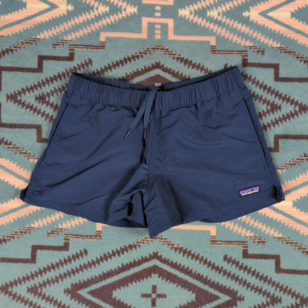 Patagonia Barely Baggies Worn Wear Navy Blue Shorts Size Extra Small